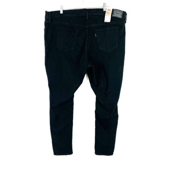 NWT Levi's 711 Skinny Jeans Distressed Hypersoft Black Plus Size 24W NEW - Picture 7 of 11